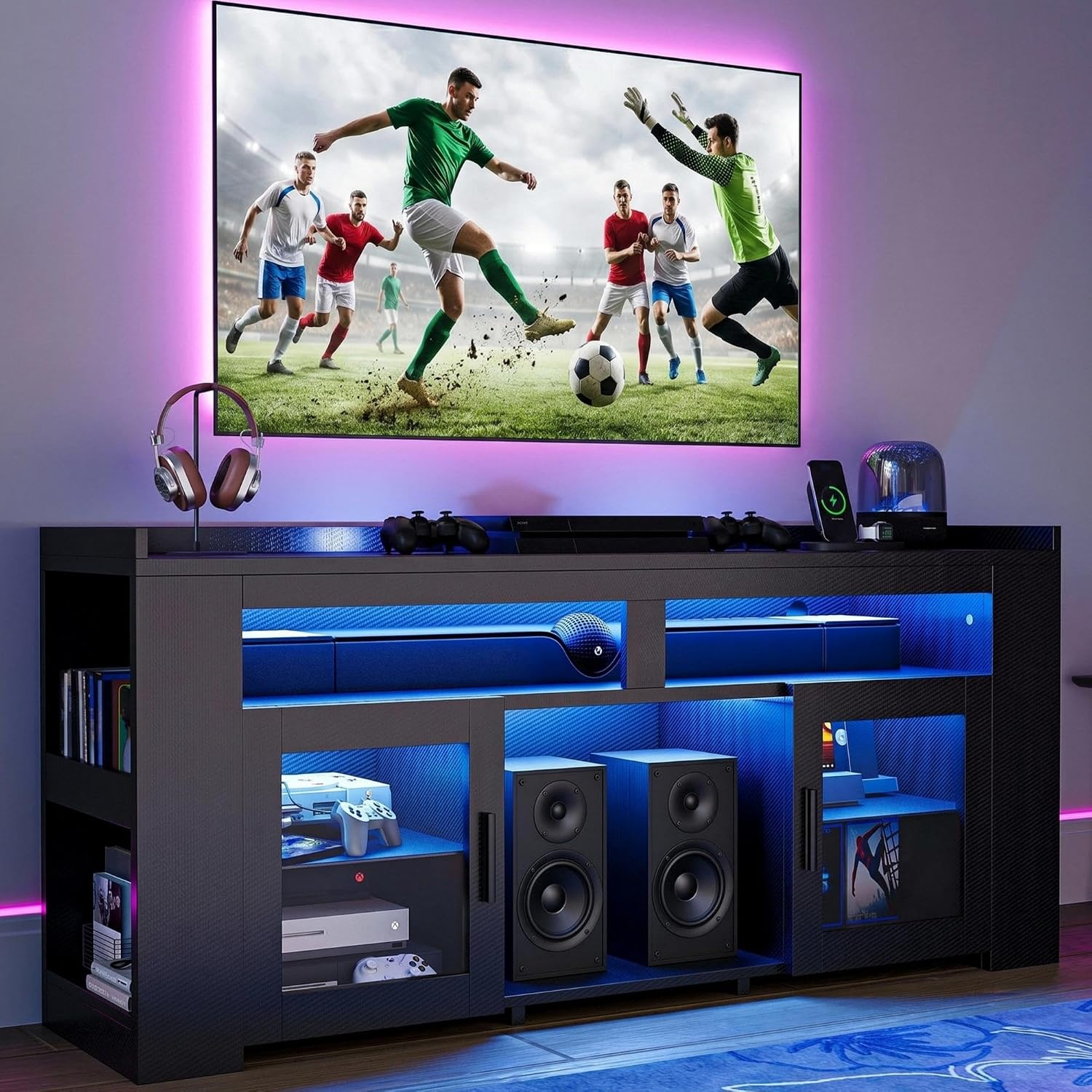Gaming Console Room - Suporte para TV com Estação de