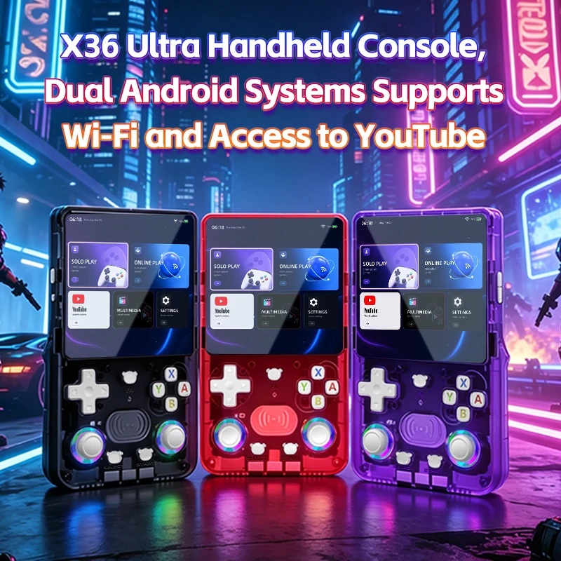 Retro Gaming Console Youtube - Console Portátil Retro X36Ultra Android 10.0
