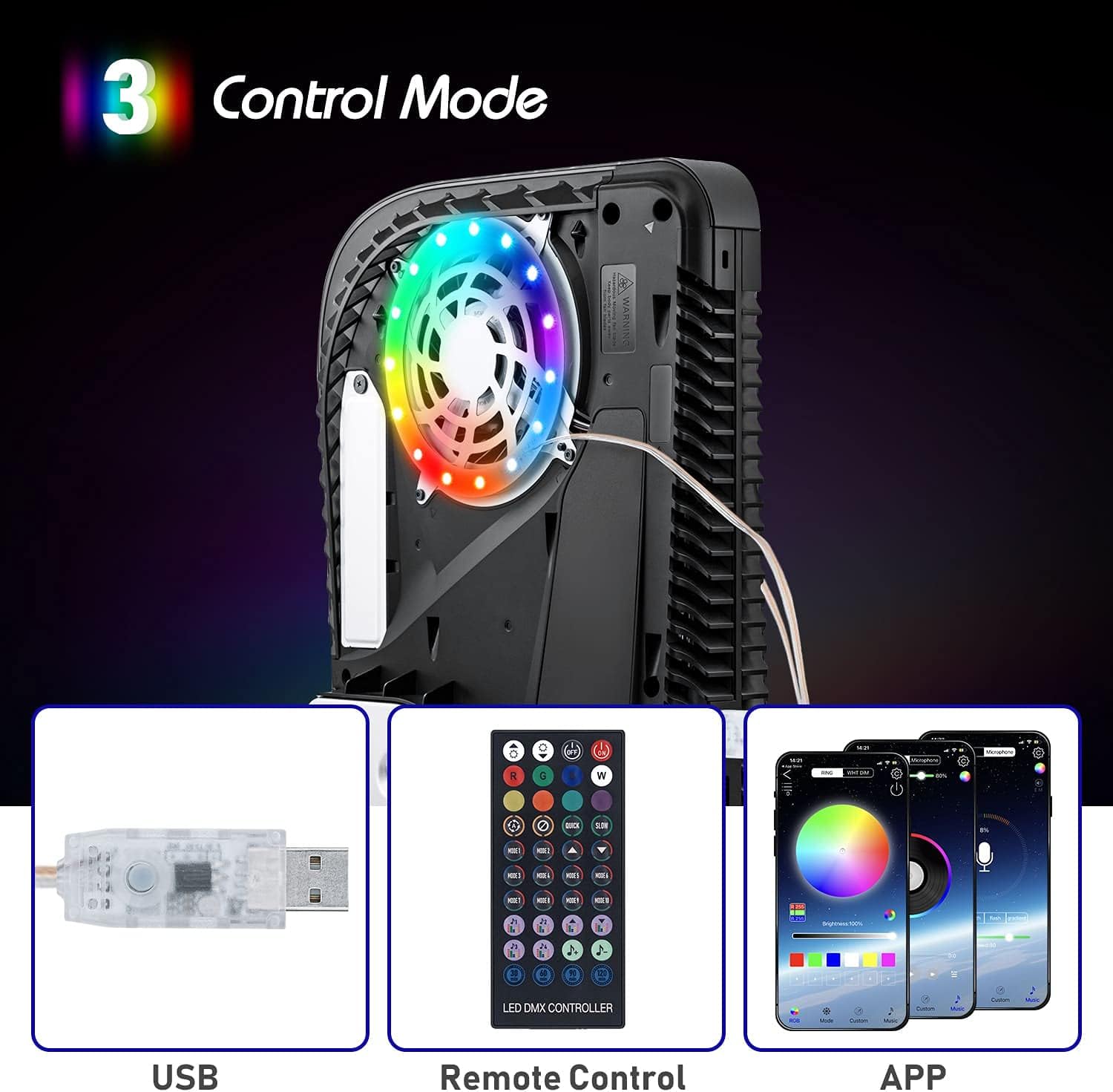 Sony Console Ps5 Pro - Fita de Luz LED RGB para