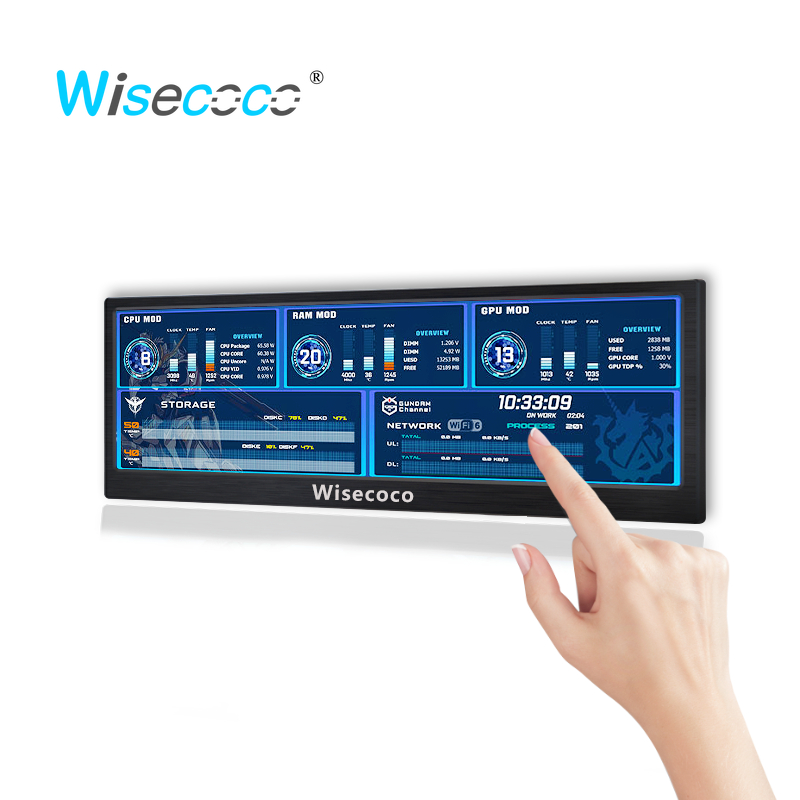 Gaming Console Car - Wisecoco 14 Polegada 4k monitor portátil