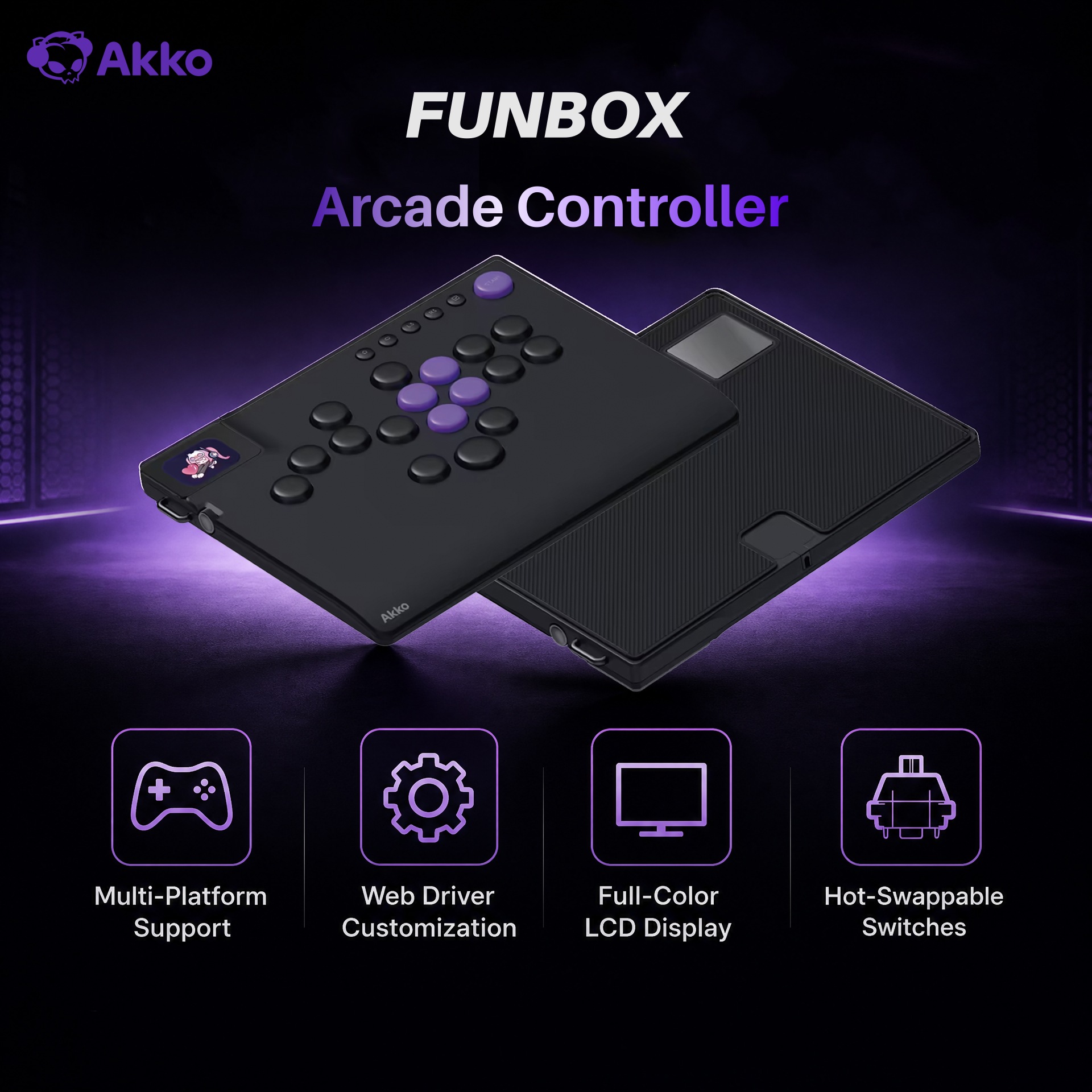Gaming Console Tv Stick - Controlador Akko FUNBOX Magnetic Leverless Hitbox