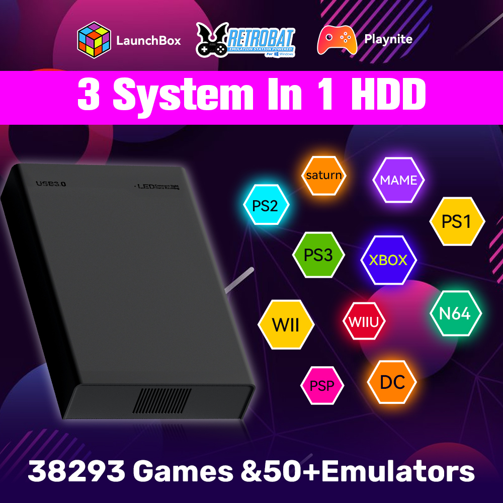 Gaming Console Com - 500g retro gaming hdd console de