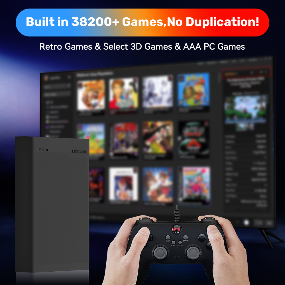 500GB Gaming HDD Retrobat & La - Gaming Console Com avaliação e preço
