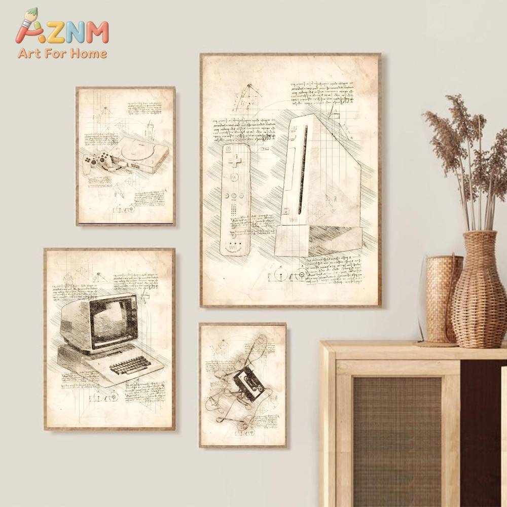 AZNM Quadros Decorativos Vinta - Gaming Console Room avaliação e preço