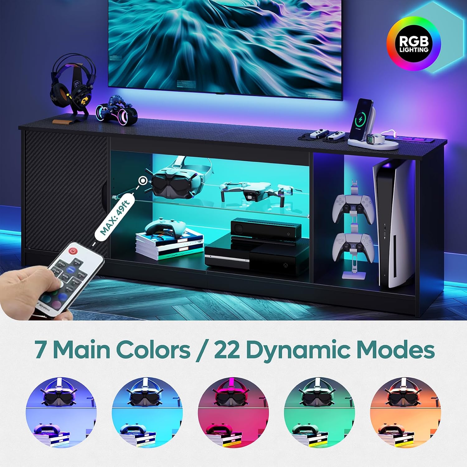 Suporte para TV com tomadas el - Gaming Console Room avaliação e preço
