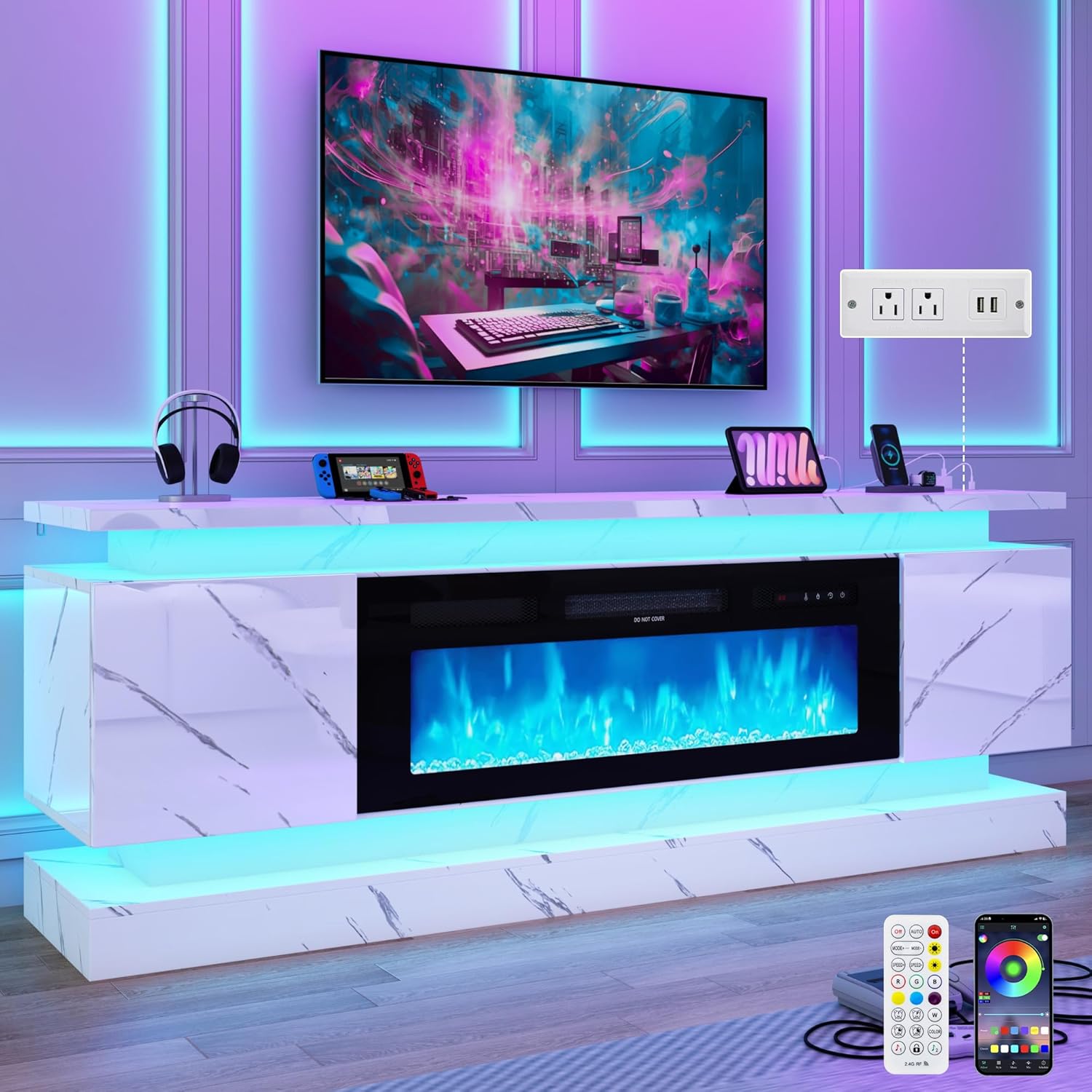 Suportes para TV LED de 71 pol - Gaming Console Room avaliação e preço